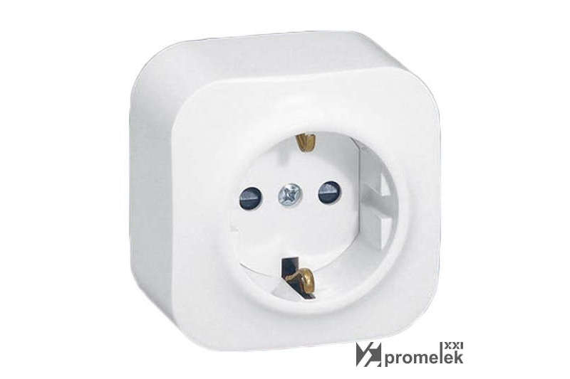 Forix - Priza simpla cu CP alb 782411