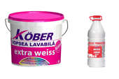 Kober - Vopsea lavabila interior Extra Weiss + amorsa 3 ltr